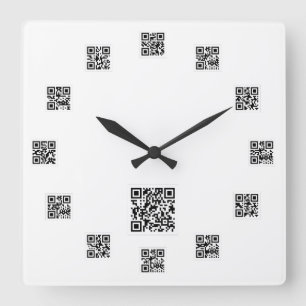 Horloge murale du Carré de code Qr