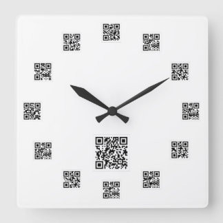 Horloge murale du Carré de code Qr