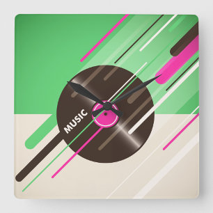 Horloge murale du Carré vinyle