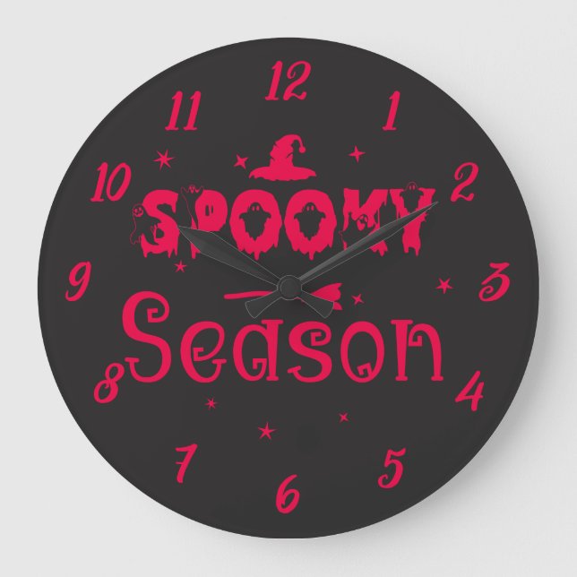 Horloge murale du Casquette de sorcière de saison  (Recto)