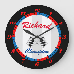 Horloge murale du champion de course