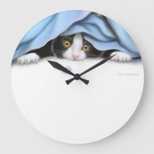 Horloge murale du chasseur de bugs Kitty