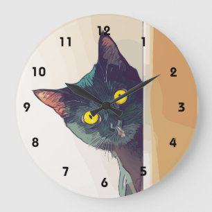 Horloge murale du chat de Pékin