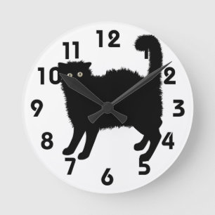 Horloge murale du chat effrayant