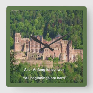 Horloge murale du château de Heidelberg et proverb