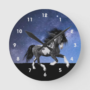 Horloge murale du Cheval de Peinture sauvage