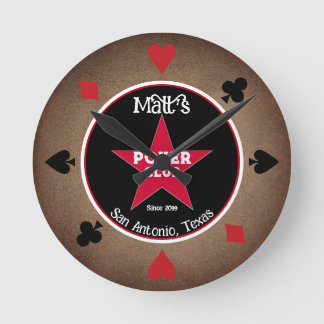 Horloge murale du club de poker Cowboy