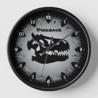 Horloge murale du dinosaure gris Bedrock