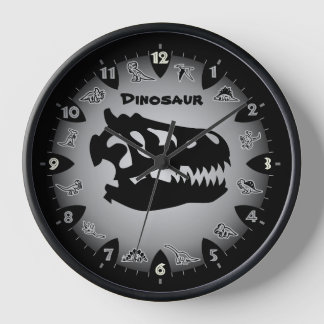 Horloge murale du dinosaure gris Bedrock