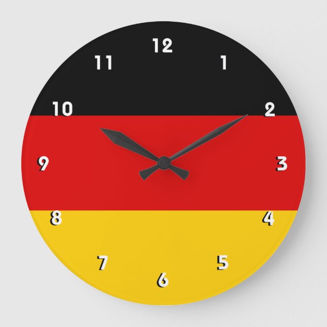 Horloge murale du drapeau allemand avec les chiffr (Recto)