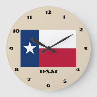 Horloge murale du drapeau du Texas