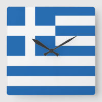 Horloge murale du drapeau grec