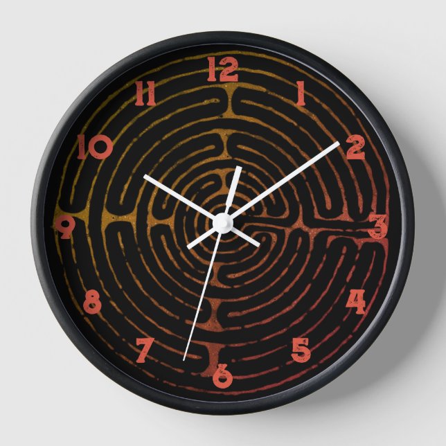 Horloge murale du Labyrinthe grec antique (Recto)