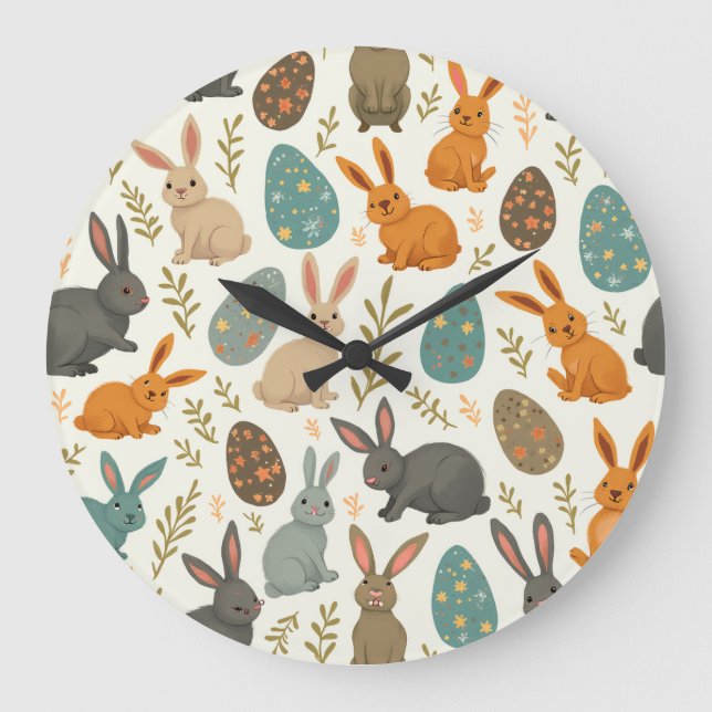 Horloge murale du lapin de Pâques (Recto)