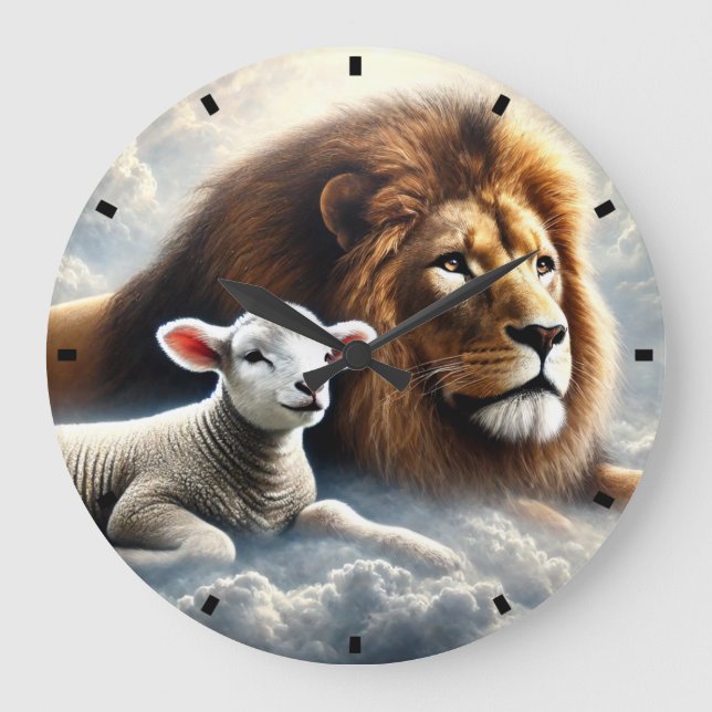 Horloge murale du lion et de l'agneau (Recto)