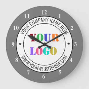 Horloge murale du logo d'entreprise personnalisé