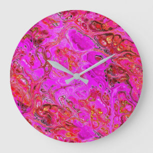 Horloge murale du marbre magenta
