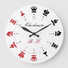 Horloge murale du matchs rouge et noir