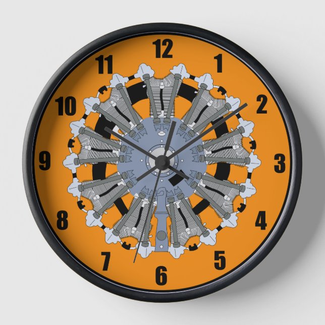 Horloge murale du moteur radial (Recto)