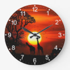 Horloge murale du paysage africain