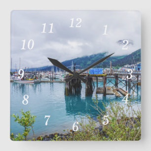 Horloge murale du port de Whittier Alaska