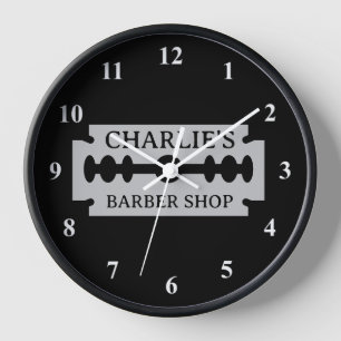 Horloge murale du salon de coiffure avec conceptio