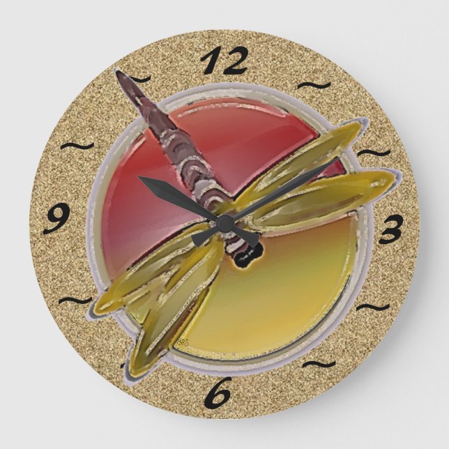 Horloge murale du symbole de libellule (Recto)