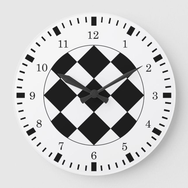 Horloge murale du thème Black White Racing (Recto)