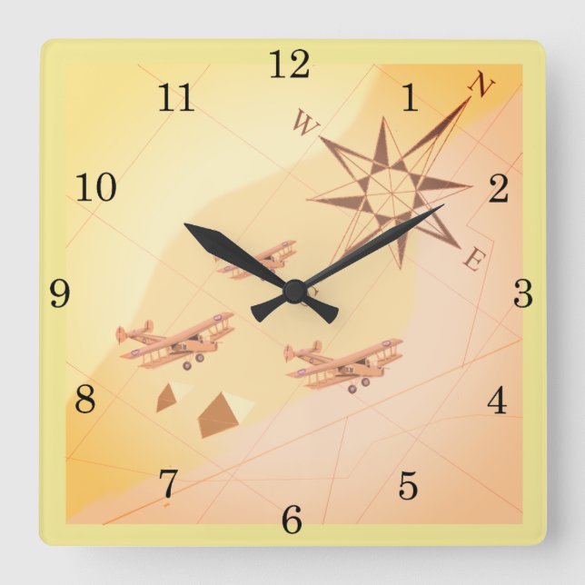 Horloge murale du vol du désert des années 1920 (Recto)