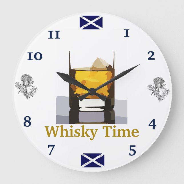 Horloge murale écossaise Whisky (Recto)