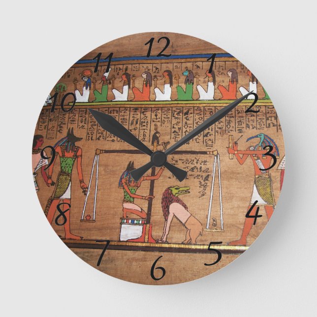 Horloge murale Égypte-Hiéroglyphes (Recto)