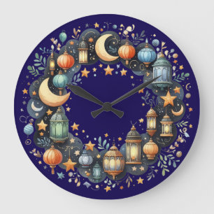 Horloge murale - Eid Moubarak Couronne Horloge mur