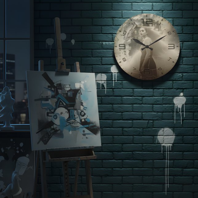 Horloge murale Élégance Hantée (Créateur téléchargé)