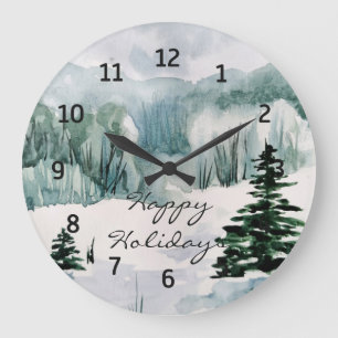 Horloge murale élégante de vacances heureuses d'hi