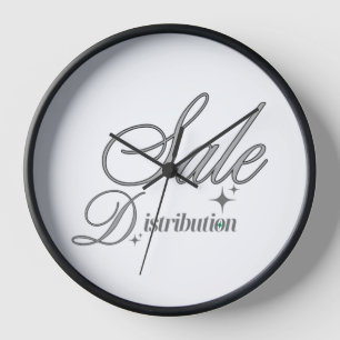 Horloge murale élégante en bois noir avec écriture