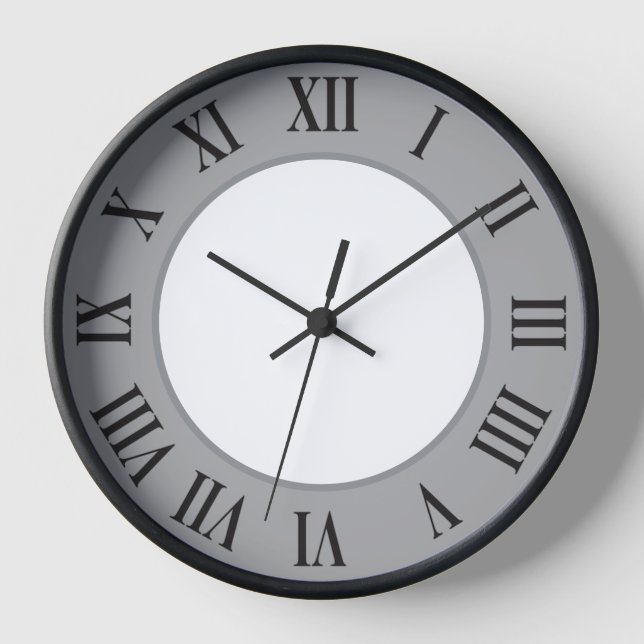 Horloge murale élégante - Gris (Recto)