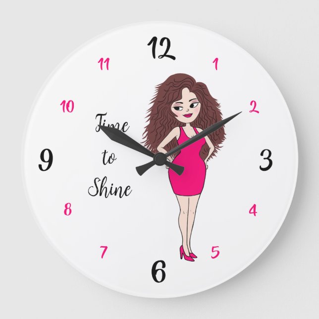 Horloge murale élégante pour femme - Time to Shine (Recto)