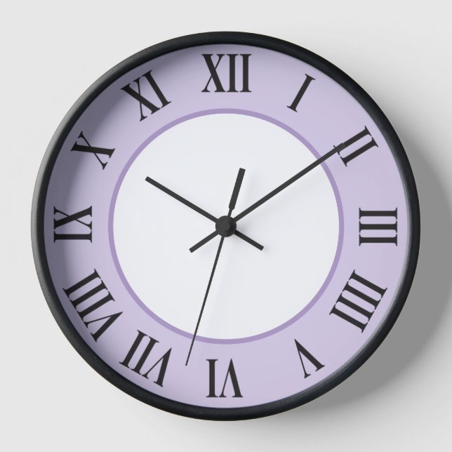 Horloge murale élégante - violet clair (Recto)