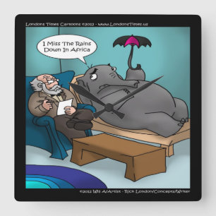 Horloge murale éléphant drôle en thérapie