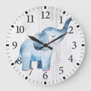 Horloge murale éléphant mignon