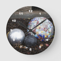 Horloge murale en acrylic Orbs de jardin