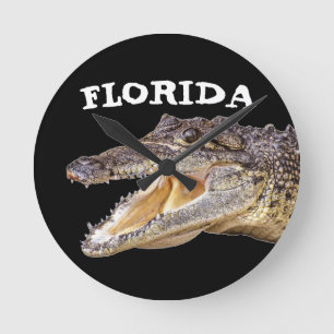 Horloge murale en acrylique ALLIGATOR FLORIDE