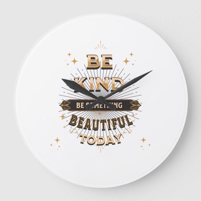 Horloge murale en acrylique "Be Kind" (Recto)