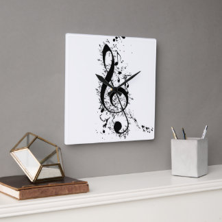 Horloge murale en acrylique Carré de 10,75 po