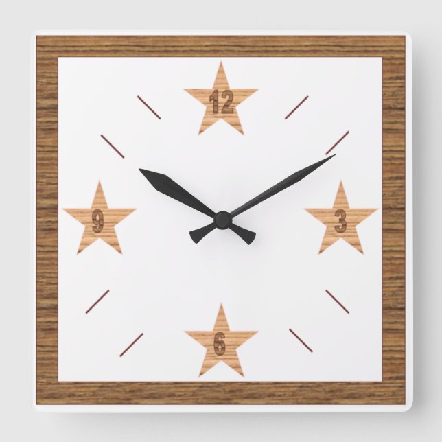 Horloge murale en acrylique, Carrée  DESIGN CLOCK (Recto)