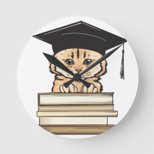 Horloge murale en acrylique Chat Sibérien