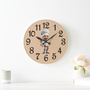 Horloge murale en acrylique Chef de campagne franç