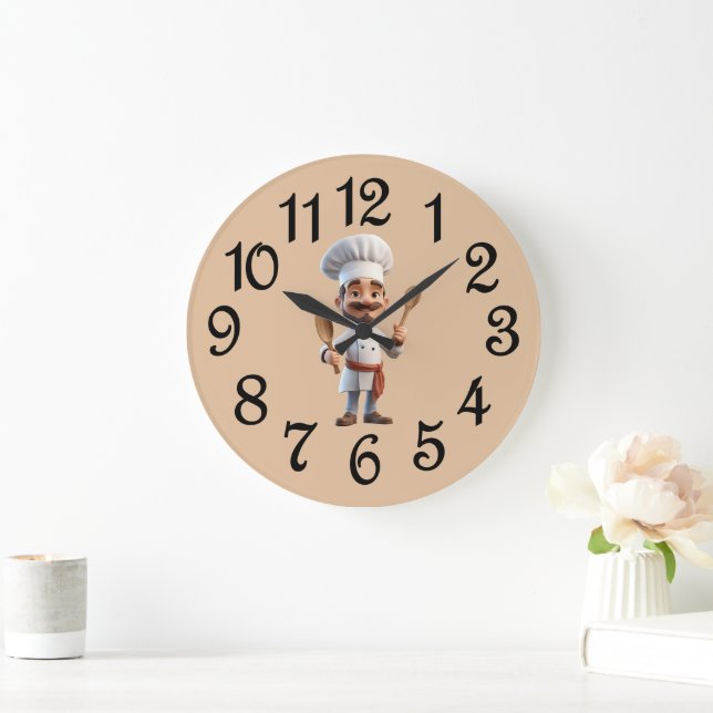 Horloge murale en acrylique Chef de campagne franç (Maison)