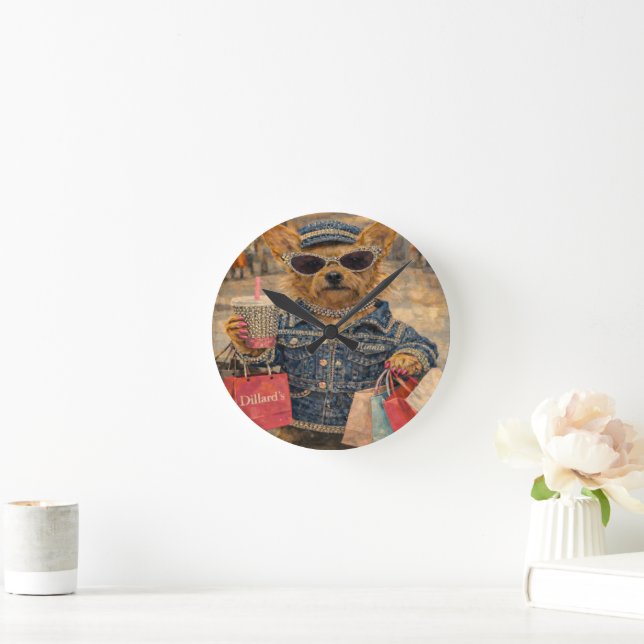 Horloge murale en acrylique d'art de compagnie per (Maison)