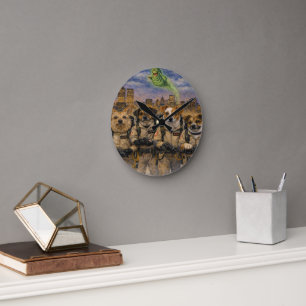 Horloge murale en acrylique d'art de compagnie per